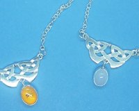 6necklaces with semi-precious stones