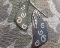 Earrings copper and silver